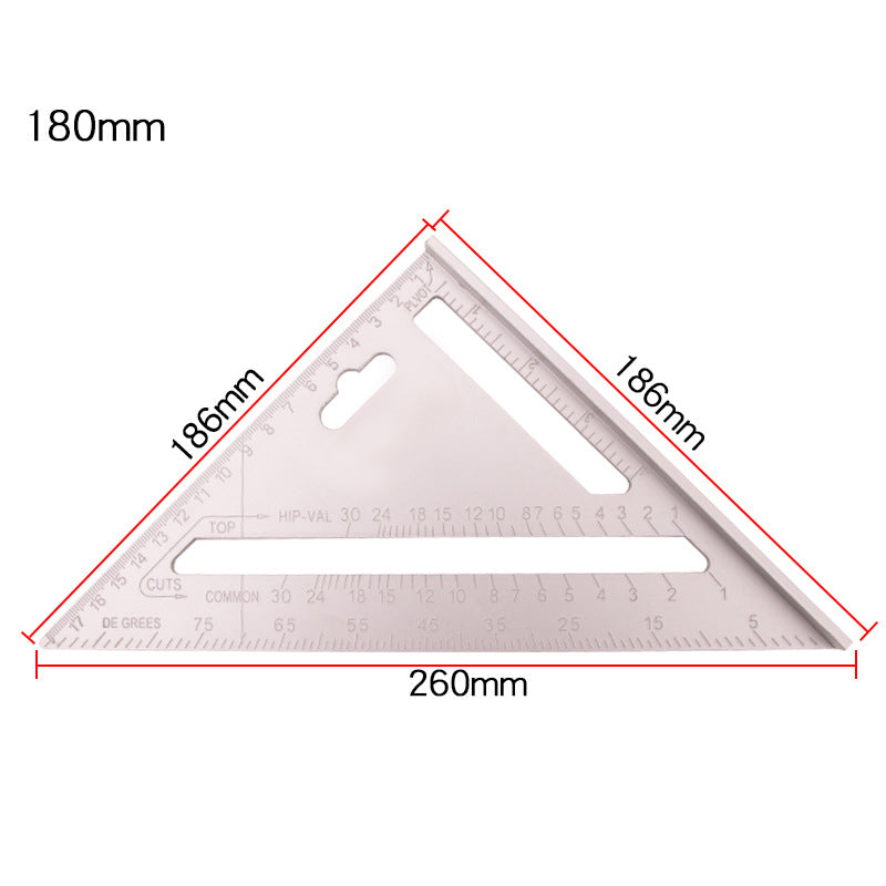 Aluminum Alloy Triangle and Square Ruler