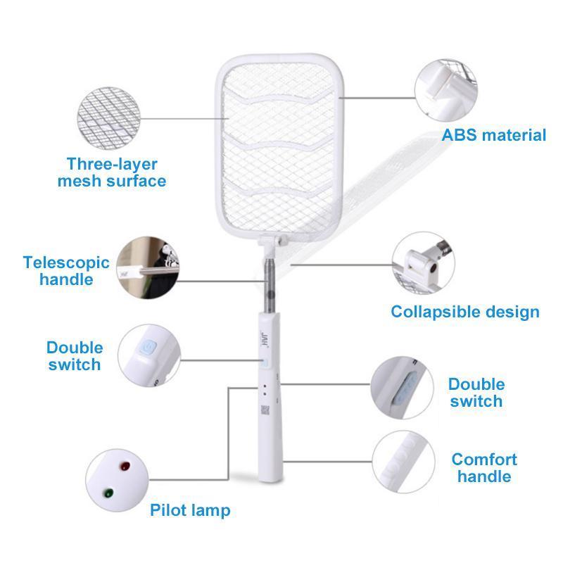 Telescopic electric mosquito swatter