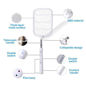 Telescopic electric mosquito swatter