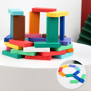 Colorful Domino Blocks Wooden Toys (120 PCs)