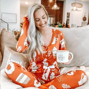 Monogram Happy Fall Pajama Set