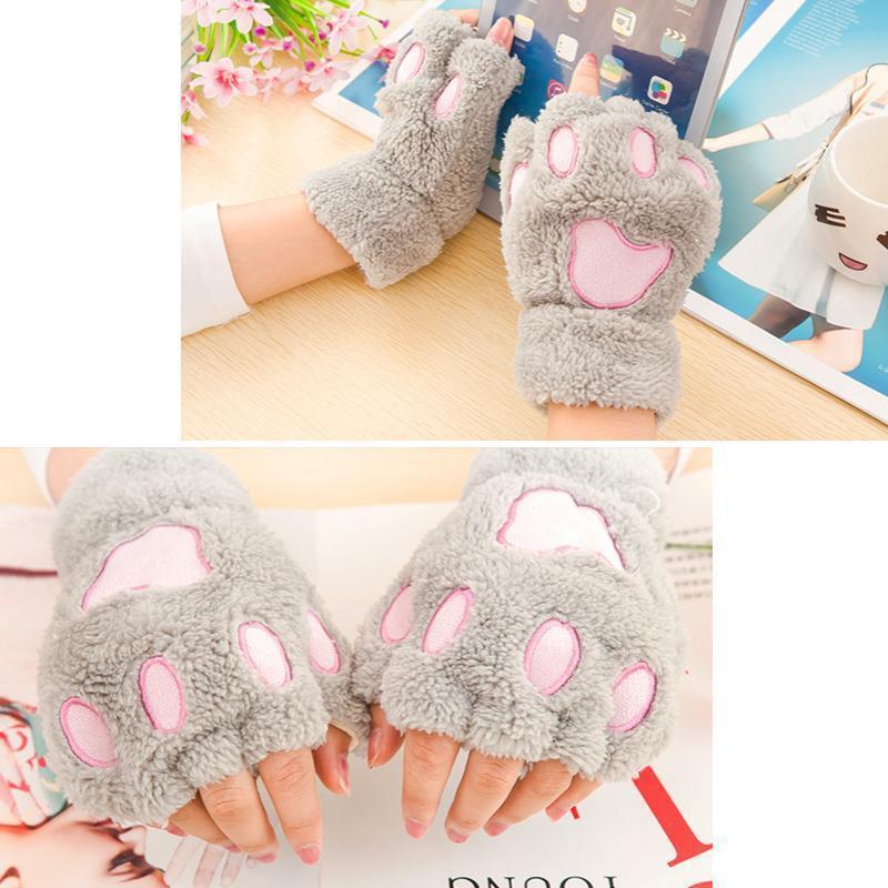 Paw Fingerless Gloves