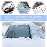 Car Windshield Snow Cover, With 2 Adjustable Car Side Mirror Covers