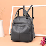 Multifunction leather backpack for women