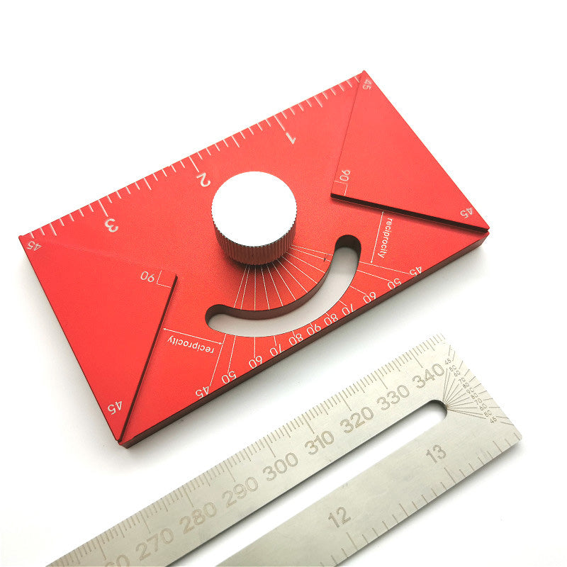 Aluminum alloy multifunctional angle ruler