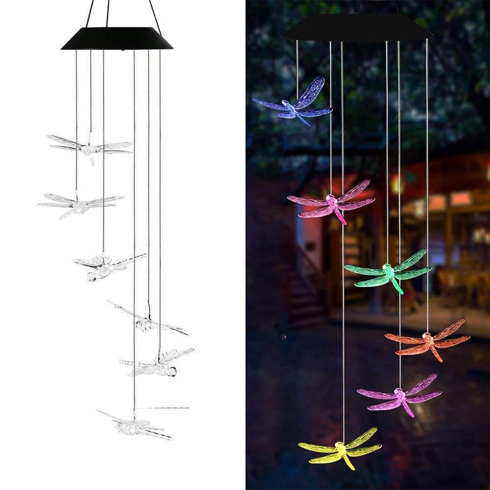 Solar-Powered Dragonfly Lights