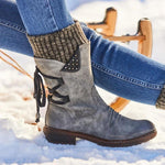 Winter Warm Back Lace Up Boots