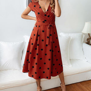 Lady Fashionable Dotted Dress