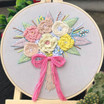 Colorful floral embroidery craft kits