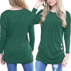 Women's Casual Long Sleeve Round Neck Shirt