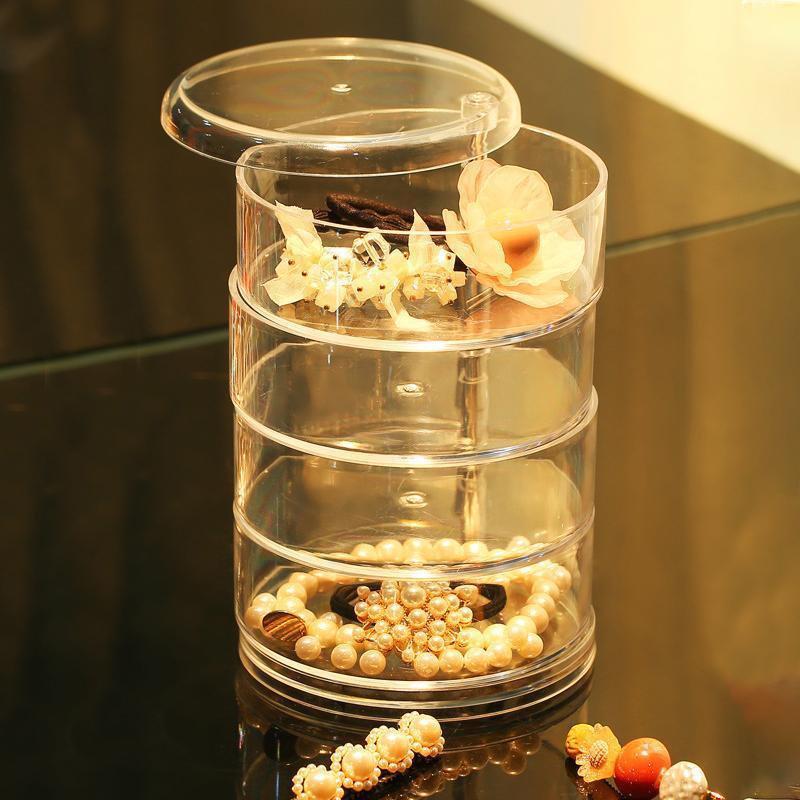 Transparent rotating storage box