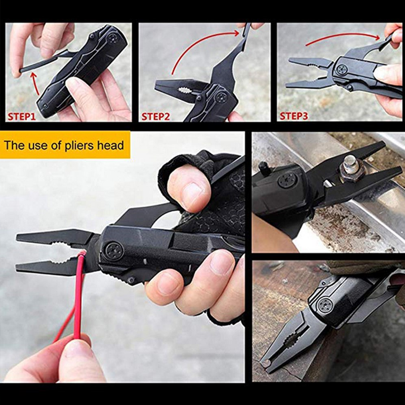 Multifunctional folding pliers