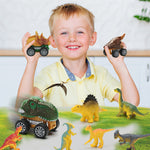 Dinosaur transport toy car with its own music and lights