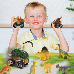 Dinosaur transport toy car with its own music and lights