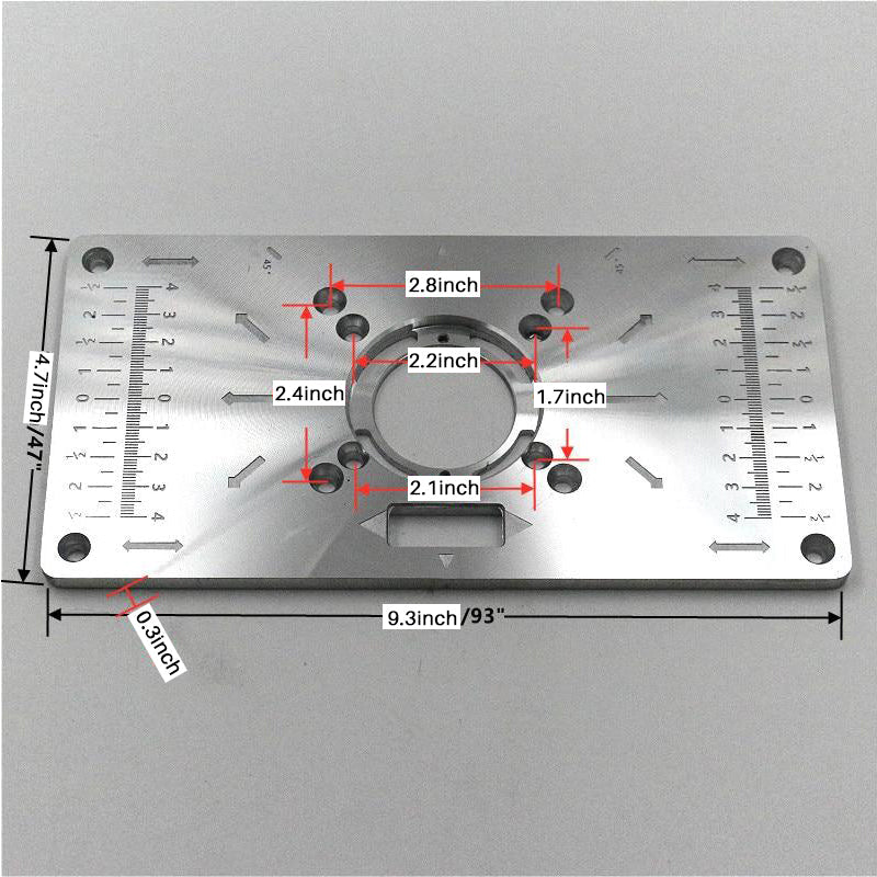 Aluminium Router Table Insert Plate