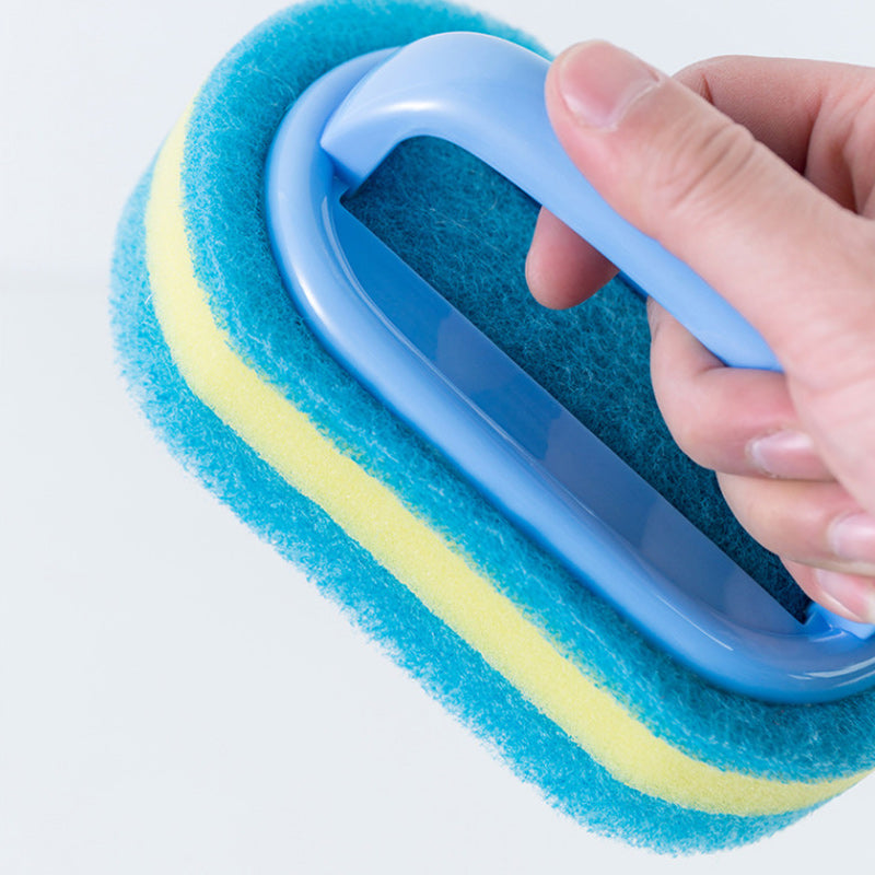 Thickened Sponge Cleaning Brush With Handle