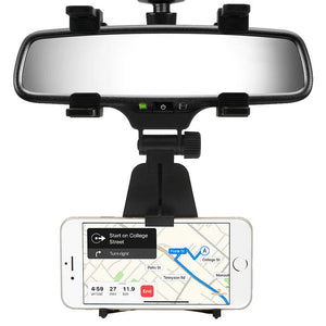 Car Rear View Mirror Phone Holder