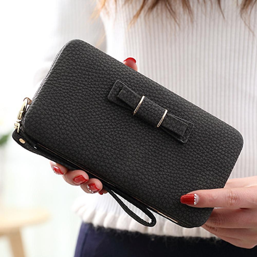 Women Bowknot Long Wallet