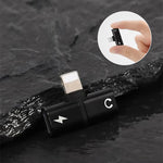 2-In-1 Dual-Port Headphone Adapter For iPhone