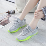 Net Surface Breathable Lace-Up Yeezy Sneakers