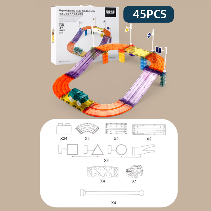 Magnetic Tracks Educational Toy Set