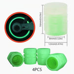 Universal Fluorescent Tire Valve Caps, 4PCS