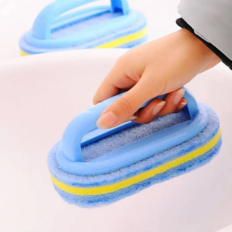 Thickened Sponge Cleaning Brush With Handle