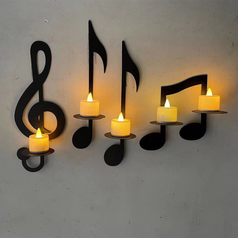 🔥Black Music Note Wall Sconce💡