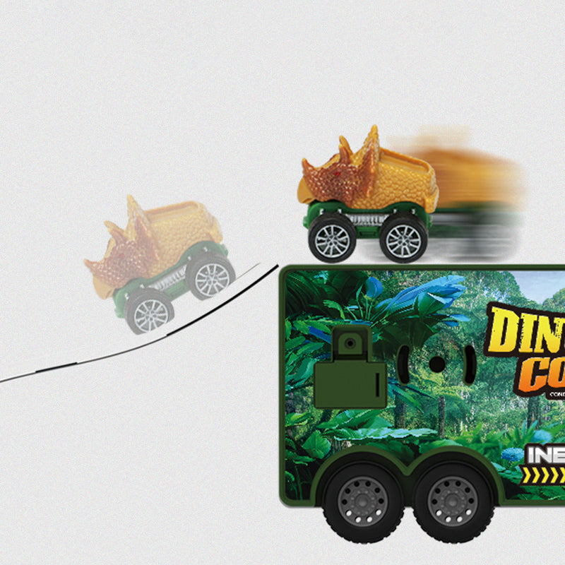 Dinosaur transport toy car with its own music and lights