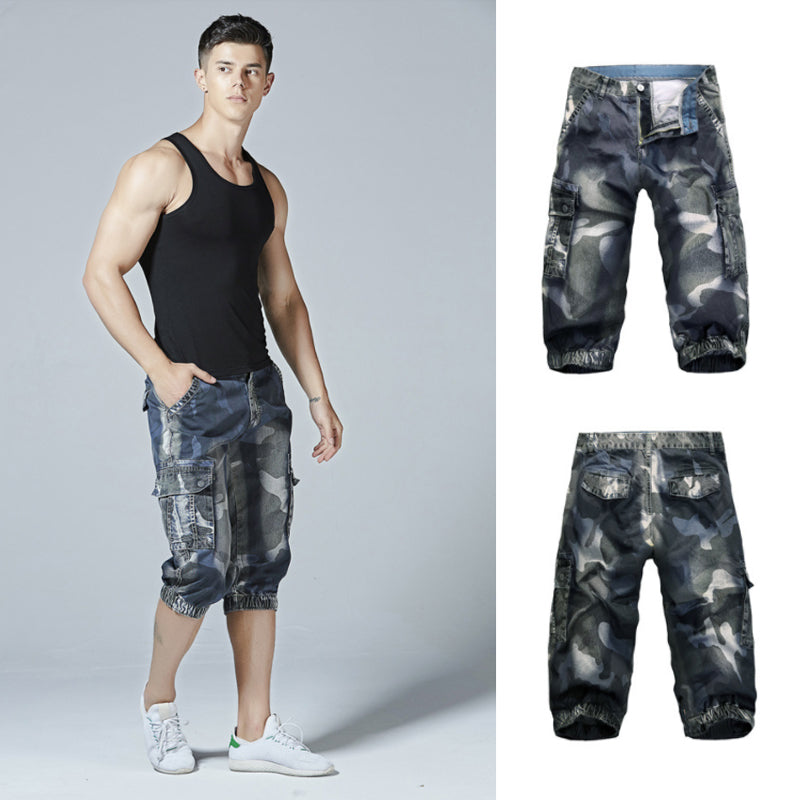 Denim Camouflage Overalls for Men