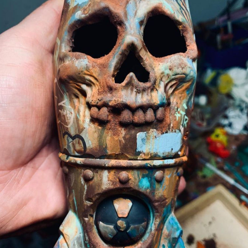 Resin Skull Bomb Ornament