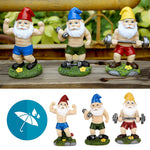 Funny Workout Garden Gnomes Statues