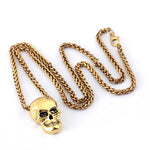 Halloween Punk Gothic Skull Head Pendant Necklace